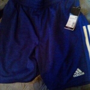 Nwt boys Adidas gym shorts navy sz lg 14-16